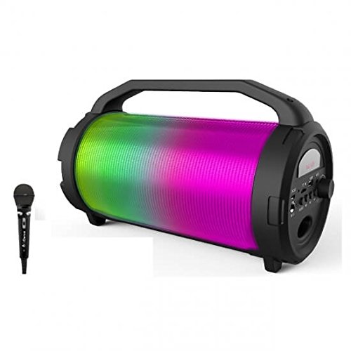 iDance Cyclone 400 - Altavoz portátil con Karaoke (Bluetooth, MP3, USB, FM Radio, Sistema de Luces de Fiesta)