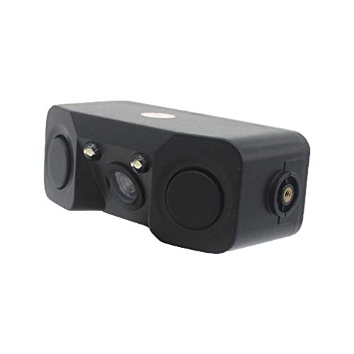kongnijiwa Invertir Reserva del Coche cámara de visión Posterior 170 Grados 3 en 1 Video Sensor de Aparcamiento + 2 Indicador de Alarma del Detector de sensores Bibi