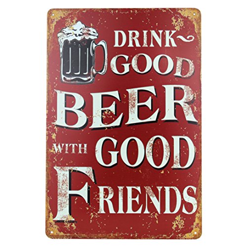 letrero de cerveza motivo retro con refranes vintage letreros de puerta divertidos letreros de cerveza nostalgia decoración letrero de bar 20x30 cm