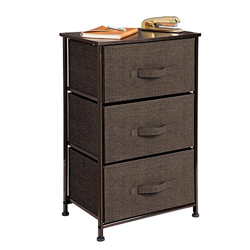 mDesign Cómoda de tela – Práctico organizador de armarios con 3 cajones – Sistema de almacenamiento para el dormitorio, el apartamento o habitaciones pequeñas – marrón espresso mDesign Cómoda de tela – Práctico organizador de armarios con 3 cajones – Sistema de almacenamiento para el dormitorio, el apartamento o habitaciones pequeñas – marrón espresso
