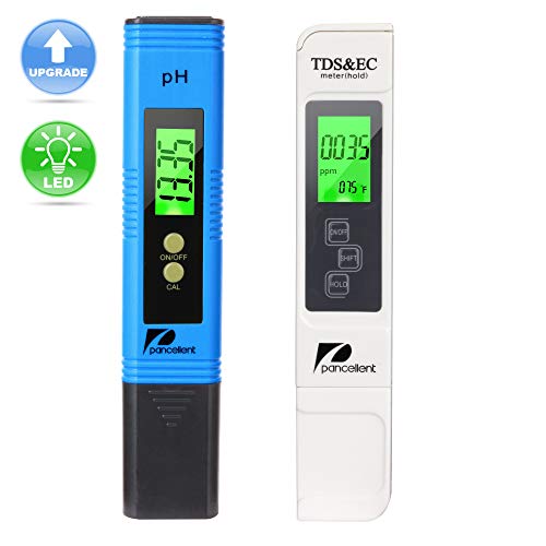 Medidor de prueba de calidad del agua Pancellent TDS pH EC Temperatura 4 en 1 conjunto (azul)