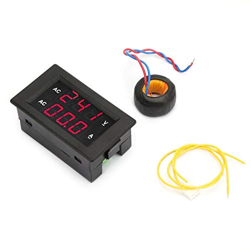 Multímetro 2 en 1 de alta precisión, LED, panel digital de voltios, CA 100~300 V, pantalla dual, voltímetro, amperímetro 0 – 100 A, 1.00V