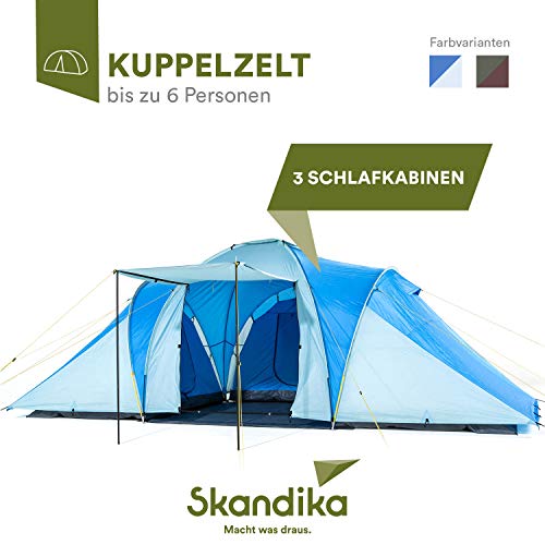 Skandika Daytona 6 - Tienda de campaña familiar - columna de agua 3000 mm - 570 x 390 cm Skandika Daytona 6 - Tienda de campaña familiar - columna de agua 3000 mm - 570 x 390 cm