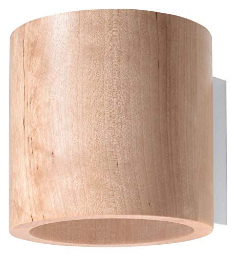Sollux Lighting - Lámpara de pared (madera, 12 x 10 x 10 cm)
