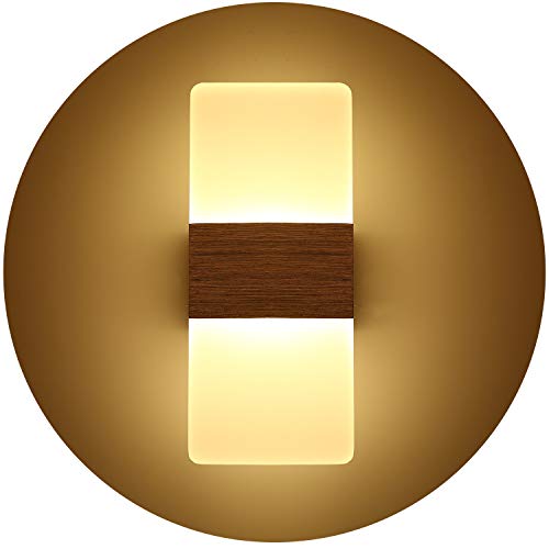 Topmo-plus 12W Lámpara de pared LED Diseño apliques Interio ideal para Dormitorio, sala de estar, escaleras y pasillos / 29 cm/lámpara de pasillo en acrílico/cepillado blanco cálido 3000KB marrón Topmo-plus 12W Lámpara de pared LED Diseño apliques Interio ideal para Dormitorio, sala de estar, escaleras y pasillos / 29 cm/lámpara de pasillo en acrílico/cepillado blanco cálido 3000KB marrón