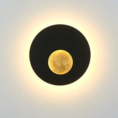 Topmo-plus creativo Bañadores de pared Luz pared hierro interior Lámparas de pared eclipse de sol/eclipse de luna / 18W EPISTAR SMD/para dormitorio, pasillo, comedor 9.84 inch negro + dorado 3000K Topmo-plus creativo Bañadores de pared Luz pared hierro interior Lámparas de pared eclipse de sol/eclipse de luna / 18W EPISTAR SMD/para dormitorio, pasillo, comedor 9.84 inch negro + dorado 3000K