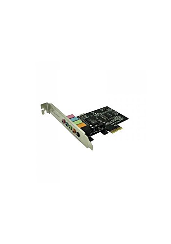 Approx APPPCIE51 - Tarjeta de Sonido 32bit PCI-E 5.1, Color Plateado y Verde