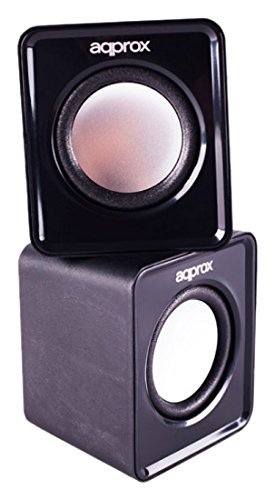 Approx APPSPX1B - Mini Altavoces 2.0 USB 5W, Negro