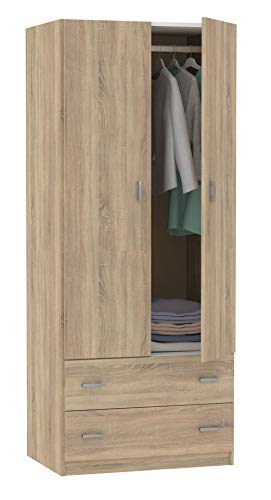 Armario ropero 2 Puertas 2 cajones habitación Juvenil Matrimonio Auxiliar Color Cambrian 180x74x50 cm Armario ropero 2 Puertas 2 cajones habitación Juvenil Matrimonio Auxiliar Color Cambrian 180x74x50 cm
