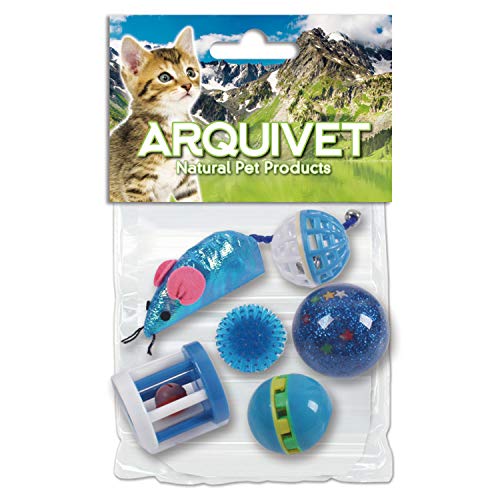 Arquivet 8435117841291 - Kit 6 Juguetes para Gatos Azul Arquivet 8435117841291 - Kit 6 Juguetes para Gatos Azul