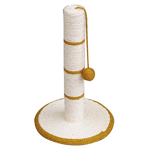 Arquivet 8435117843363 - Rascador Blanco/Dorado con Bola 30 * 30 * 46 cm Arquivet 8435117843363 - Rascador Blanco/Dorado con Bola 30 * 30 * 46 cm