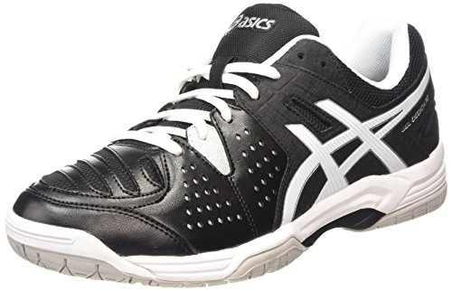 ASICS Gel-Dedicate 4, Zapatillas de Tenis para Hombre, Negro (Black/White/Silver 9001), 45 EU