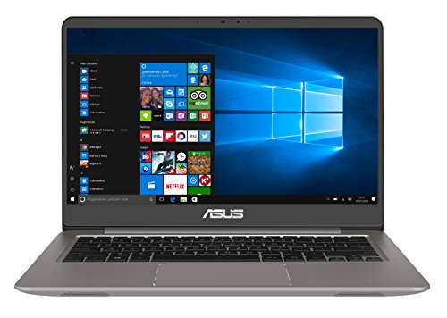 ASUS UX410UA-GV010T - Ordenador Portátil Ultrafino de 14" Full HD IPS (Intel Core i5-7200U , 4 GB RAM, 128 GB SSD, Intel HD Graphics 620, Windows 10 Home) Gris cuarzo - Teclado QWERTY Español