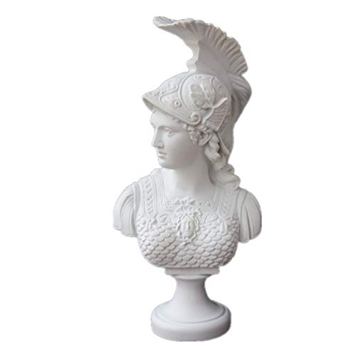 Atenea Diosa Romana de la sabiduría Estatua Resina Mármol Figura Escultura Busto Artesanías Decoración del hogar