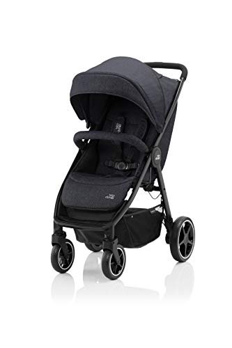 Britax Römer 2000032522 Cochecito de Bebe 3 en 1 Nacimiento - 4 años, hasta 22kg, B-AGILE M, Black Shadow