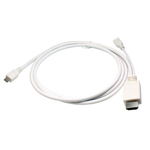 Cable adaptador HDMI blanco para BQ Aquaris E 10 Wifi;substituye: HTC M490, Samsung EIA2UHUN