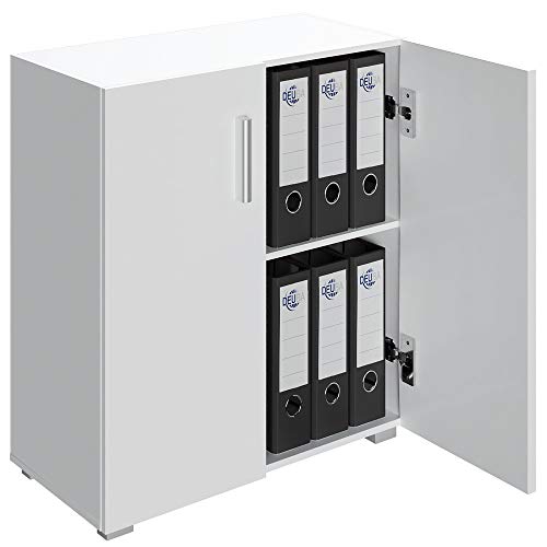 Deuba Mueble Vela Blanco Armario bajo con 2 Puertas para Oficina archivador gabinete Multiuso almacenaje 77x60x31cm Deuba Mueble Vela Blanco Armario bajo con 2 Puertas para Oficina archivador gabinete Multiuso almacenaje 77x60x31cm