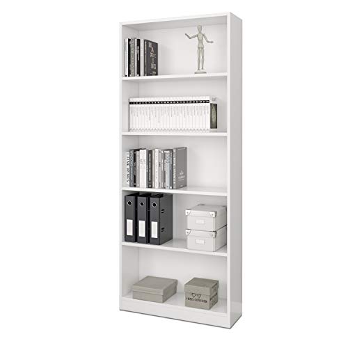 Habitdesign 005626A - Estantería de Oficina Alta, estanteria Comedor o despacho, Modelo Stylus, Acabado en Color Blanco Artik, Medidas: 80 cm (Ancho) x 201 cm (Alto) x 28 cm (Fondo) Habitdesign 005626A - Estantería de Oficina Alta, estanteria Comedor o despacho, Modelo Stylus, Acabado en Color Blanco Artik, Medidas: 80 cm (Ancho) x 201 cm (Alto) x 28 cm (Fondo)