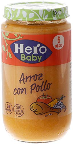Hero Baby - Arroz Con Pollo Tierno 235 gr - Pack de 6 (Total 1410 gr)