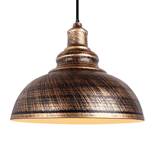 Lámpara Vintage Colgante, E27 Retro Lámpara de Techo Ø29cm Vintage Metal Lámpara de Araña Iluminación Decorativa para Loft Restaurante Coffee Bar (Bronce) Lámpara Vintage Colgante, E27 Retro Lámpara de Techo Ø29cm Vintage Metal Lámpara de Araña Iluminación Decorativa para Loft Restaurante Coffee Bar (Bronce)