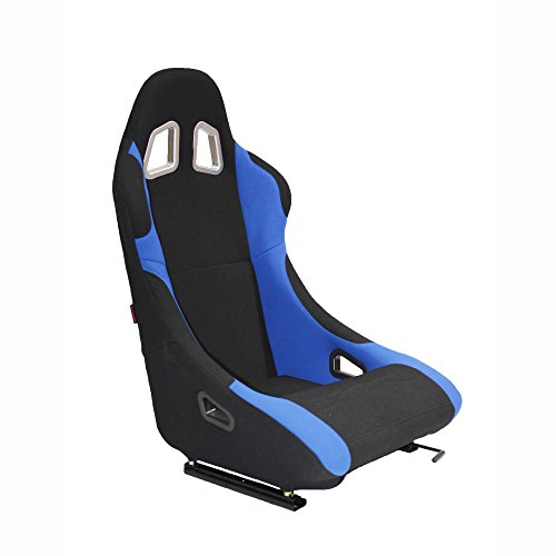 MODAUTO Asiento Deportivo Coche, Baquet Deportivo, de Tela, con Ríeles incluidos, Conductor y Pasajero, Universal para Coche y Simulador de Conducción, Modelo N065L, Negro-Azul MODAUTO Asiento Deportivo Coche, Baquet Deportivo, de Tela, con Ríeles incluidos, Conductor y Pasajero, Universal para Coche y Simulador de Conducción, Modelo N065L, Negro-Azul
