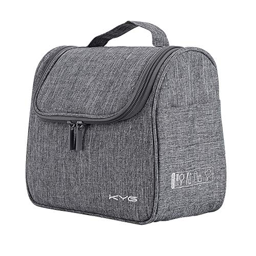 Neceser de Viaje para Colgar Bolsas de Aseo Cosméticos Organizador Accesorios de Baño Material Resistente y Impermeable Bolsas de Aseo Personal Viajes Vacaciones Viajes de Negocios Color Gris