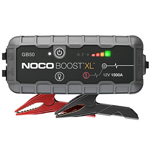 NOCO Boost XL GB50 Amperios 12V UltraSafe Litio Arrancador de Batería de Coche para hasta 7L de Gasolina y 4.5L Diesel Motores, 1500 Amps