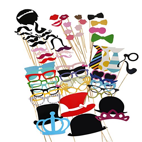 Tinksky 60 Piezas DIY Photo Booth Selfie Accesorios Favorecer Decoracion Incluyendo Bigotes Gafas Pelo Arcos Sombreros Labios Coronas para Boda Baby Shower cumpleaños Navidad Halloween Año Nuevo y Otro Diferentes Ocasiones Tinksky 60 Piezas DIY Photo Booth Selfie Accesorios Favorecer Decoracion Incluyendo Bigotes Gafas Pelo Arcos Sombreros Labios Coronas para Boda Baby Shower cumpleaños Navidad Halloween Año Nuevo y Otro Diferentes Ocasiones