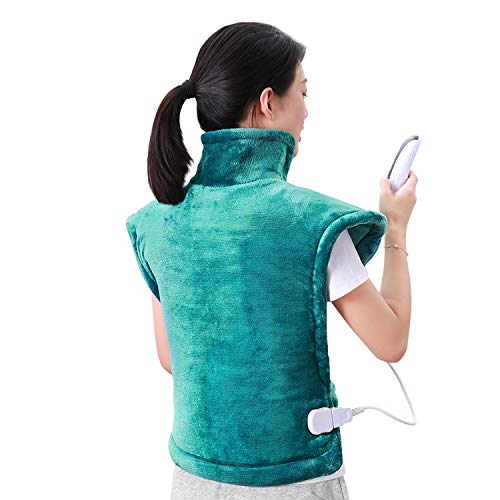 60 x 90cm Almohadilla Térmica Eléctrica para la Espalda, Hombros y Cuello Calentado con Tecnología de Calentamiento Rápido con 5 Niveles de Temperatura - Apagado Automático - Lavable a Máquina 60 x 90cm Almohadilla Térmica Eléctrica para la Espalda, Hombros y Cuello Calentado con Tecnología de Calentamiento Rápido con 5 Niveles de Temperatura - Apagado Automático - Lavable a Máquina