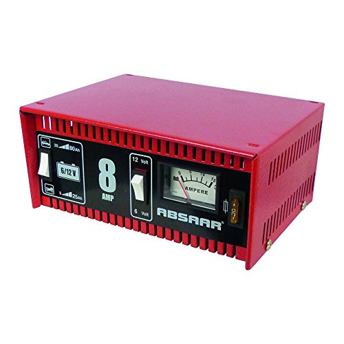 Absaar 77911 - Cargador de batería para coche y moto (8 A, 6/12 V) Absaar 77911 - Cargador de batería para coche y moto (8 A, 6/12 V)