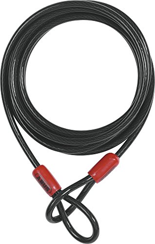 Abus 1850 Cable Acero antirrobo Moto, Negro, 185cm