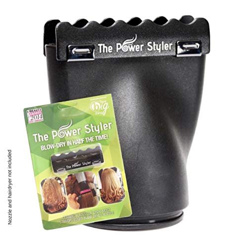 Accesorio de cerámica boquilla secador de pelo para el secador del soplo, crear liso brillante Ahorre tiempo obtener los resultados de la enderezadora del pelo o hierro desde"The Power Styler" Accesorio de cerámica boquilla secador de pelo para el secador del soplo, crear liso brillante Ahorre tiempo obtener los resultados de la enderezadora del pelo o hierro desde"The Power Styler"