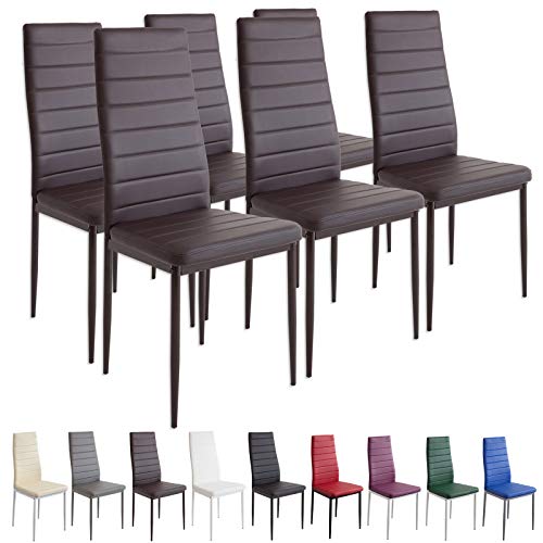 Albatros 2701 Milano Set de 6 sillas de Comedor, marrón Albatros 2701 Milano Set de 6 sillas de Comedor, marrón