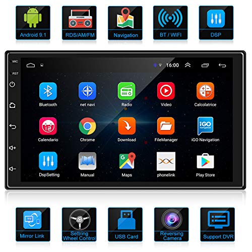 ANKEWAY 2020 Nuevo 2 DIN Android 9.1 DSP/RDS/AM/FM Radio del Coche Navegación GPS 7 Pulgadas 1080P HD Pantalla Táctil +WiFi Internet Multimedia+Bluetooth Manos Libres+Micrófono+Cámara de marcha atrás ANKEWAY 2020 Nuevo 2 DIN Android 9.1 DSP/RDS/AM/FM Radio del Coche Navegación GPS 7 Pulgadas 1080P HD Pantalla Táctil +WiFi Internet Multimedia+Bluetooth Manos Libres+Micrófono+Cámara de marcha atrás