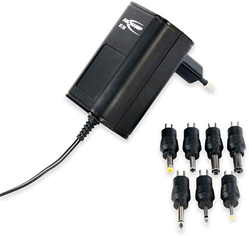 ANSMANN Cargador universal APS 300 para aparatos electrónicos - Con potencia eléctrica de 3.6 W - 7 conectores de recambio - Fuente de alimentación