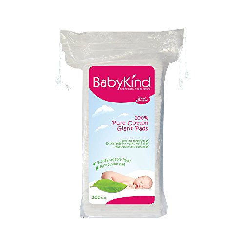 BabyKind Discos de algodón de tamaño extragrande, Pack de 6 x 100 unidades BabyKind Discos de algodón de tamaño extragrande, Pack de 6 x 100 unidades