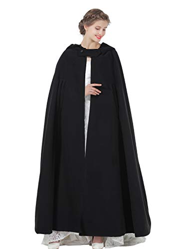 BEAUTELICATE Capa con Capucha Mujer Invierno Largo Poncho Lana para Vestido de Novia Boda Fiesta Navidad Halloween Medievales