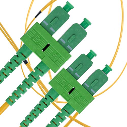 Cable de Fibra Óptica SC a SC 20M Monomodo Duplex - APC/APC - 9/125um OS1 (LSZH) - Latiguillo Doble Fibra Óptica - Beyondtech PureOptics Cable Series