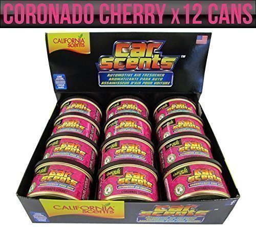 California Scents CCSCCx12 Ambientador para Coche, Oficina y hogar, Olor a Cereza, 12 Unidades California Scents CCSCCx12 Ambientador para Coche, Oficina y hogar, Olor a Cereza, 12 Unidades