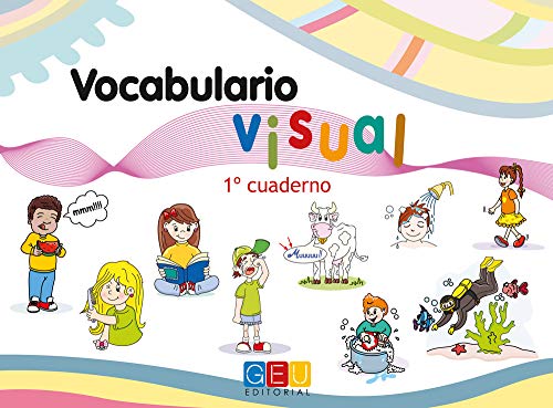Cuaderno de vocabulario visual: Acciones / Editorial GEU / Educación Infantil / Aprender vocabulario / Con tarjetas ilustradas con acciones