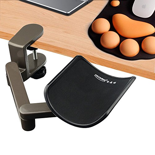E-More reposabrazos de muñeca ajustable, soporte de brazo de ordenador ergonómico de aleación de aluminio, soporte E-More reposabrazos de muñeca ajustable, soporte de brazo de ordenador ergonómico de aleación de aluminio, soporte