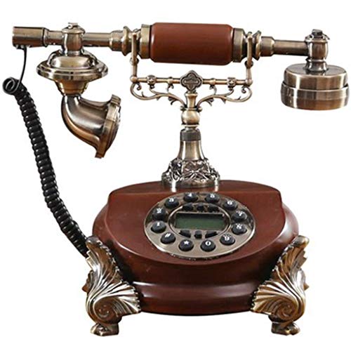 FGA Teléfono Antiguo de Madera de los años 60 de Moda Retro con Cable de teléfono, Accesorios para el hogar Retro decoración decoración del hogar