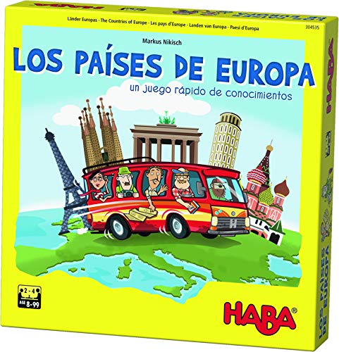 HABA- Juego de Mesa, Los Países de Europa, Multicolor (Habermass H304535)