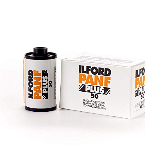 Ilford PAN F Plus - Película analógica, carrete de 36 exposiciones, blanco y negro
