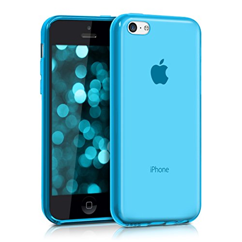 kwmobile Funda compatible con Apple iPhone 5C - Carcasa de TPU para móvil - Cover trasero en azul claro