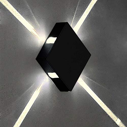Lampara de Pared led Interior 4W Aluminio Aplique de Pared led Forma Cuadrada para Escalera Dormitorio Cocina Salon baño Comedor Apliques Pared Modernos led Negro (Luz Calida) Lampara de Pared led Interior 4W Aluminio Aplique de Pared led Forma Cuadrada para Escalera Dormitorio Cocina Salon baño Comedor Apliques Pared Modernos led Negro (Luz Calida)