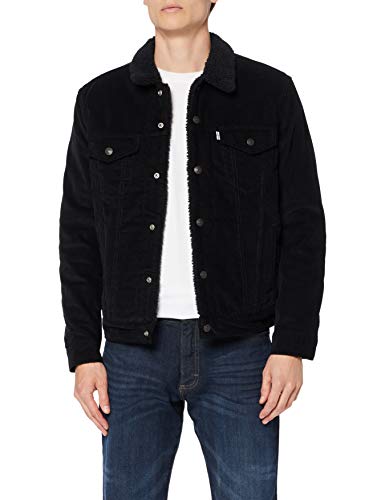 Levi's Type 3 Sherpa Trucker Chaqueta, Negro (Black Cord Better 0068), Small para Hombre