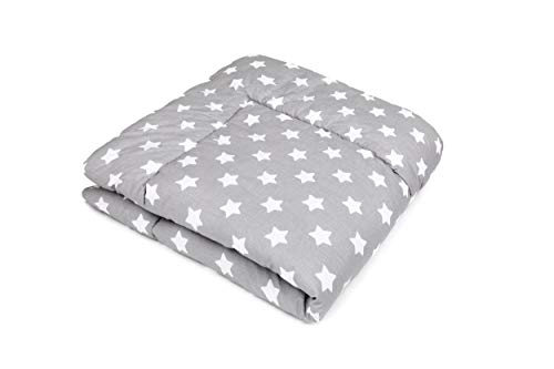 Manta para bebé de gatear y Alfombra de juego para bebés I Gris Estrellas I para Parque bebe 100x100 / 120x120 - SWADDYL (120x120) Manta para bebé de gatear y Alfombra de juego para bebés I Gris Estrellas I para Parque bebe 100x100 / 120x120 - SWADDYL (120x120)