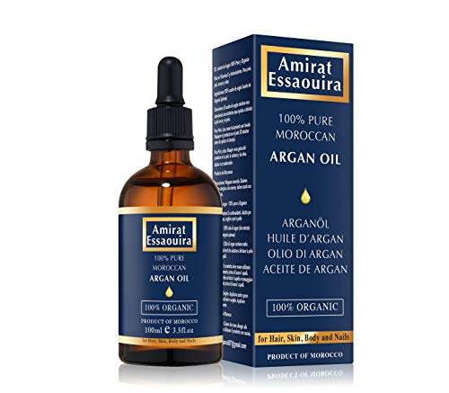 Puro aceite de argán 100% orgánico para pelo, piel, cuerpo y uñas - prensado en frío en Marruecos- hidratante anti envejecimiento/humectante antiarrugas (100ml)