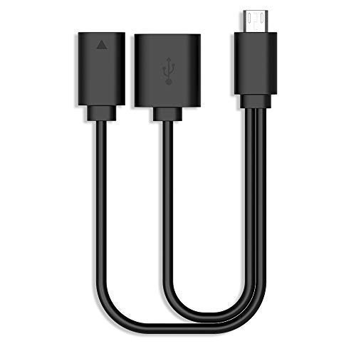 Rii F1 Cable OTG Micro USB para Firestick y Fire TV 4k. Compatible con teclados Logitech, Nintendo Switch, SNES, NES Classic.